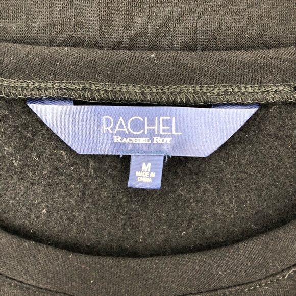 RACHEL Rachel Roy Black Crew Neck Sweatshirt - Picture 2 of 3